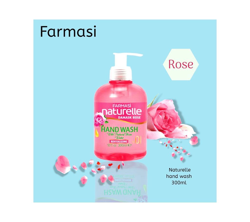 Farmasi Naturelle Hand Wash Rose  (300 Ml)-Turkey