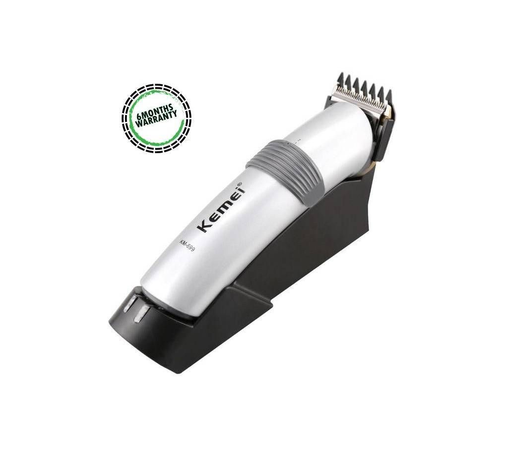 KM-699 ELECTRIC HAIR CLIPPER - SILVER AND BLACK