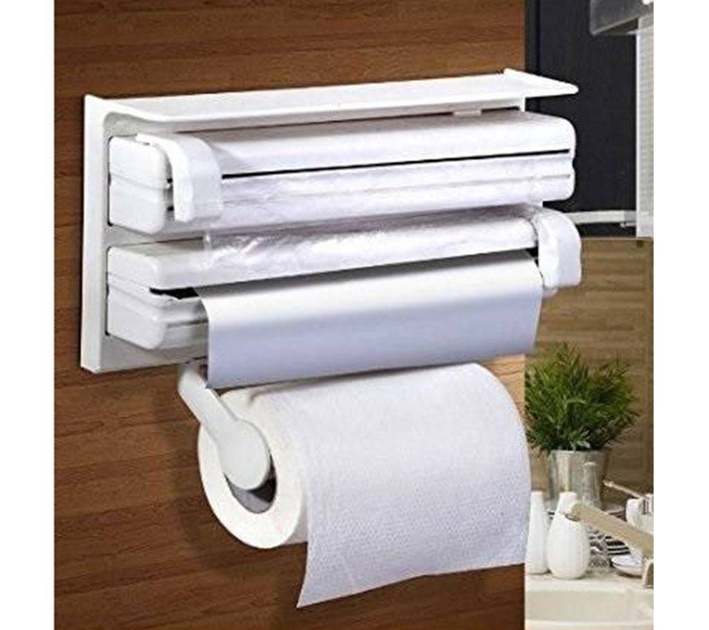 3 IN 1 Kitchen Foil & Tissue Roll Dispenser