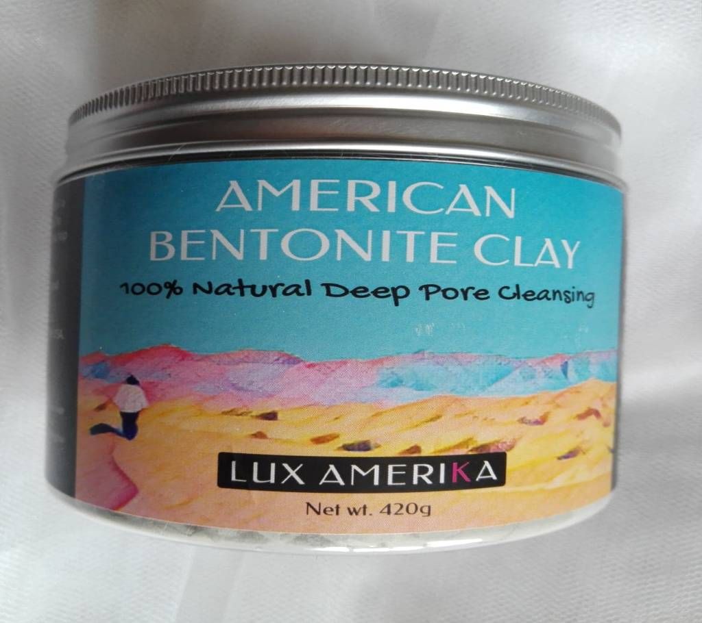 American Bentonite Clay Mask- 450g- 100% Natural Deep Pore Cleansing (Imported)