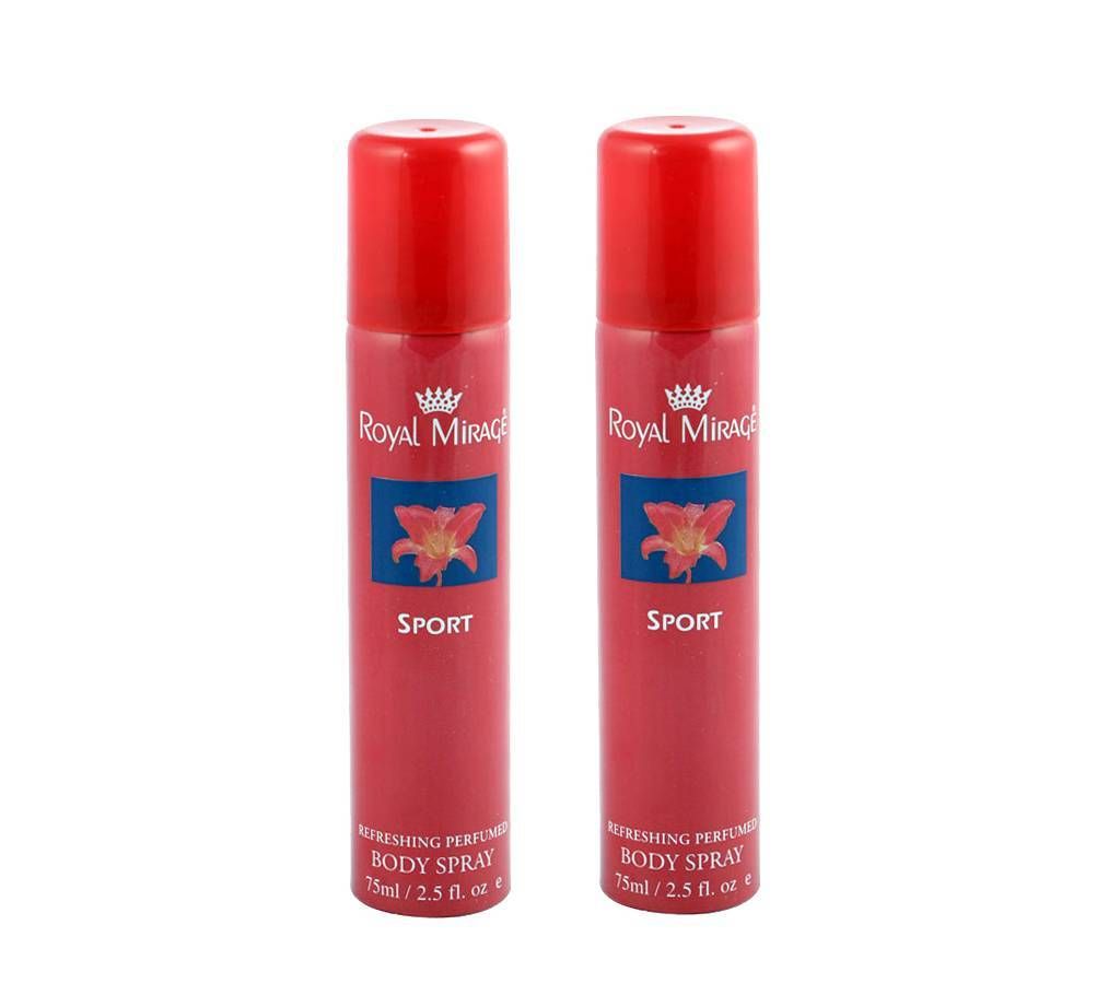 ROYAL MIRAGE SPORT BODY SPRAY COMBO - 75 ML (UAE)