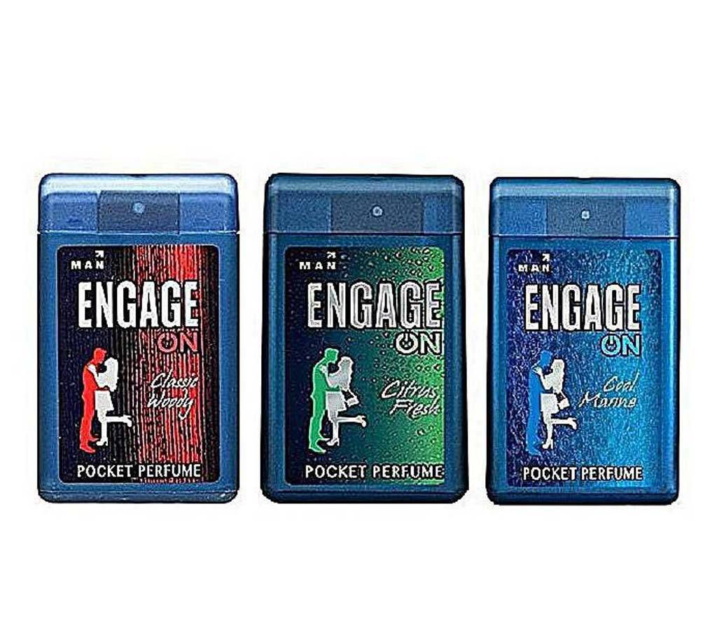 ENGAGE Combo Of 3 On Pocket Perfume For Men - (18 X 3) ml