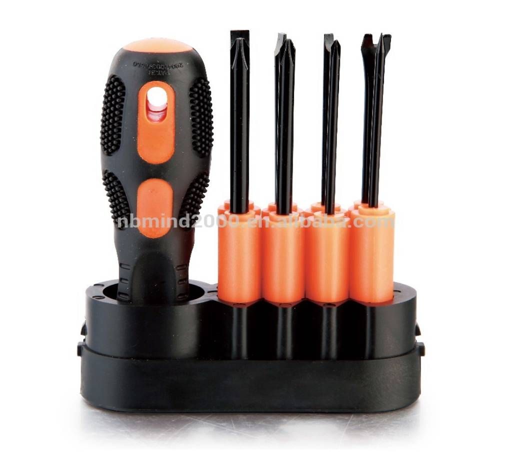 8 In 1 Screwdriver Set Black