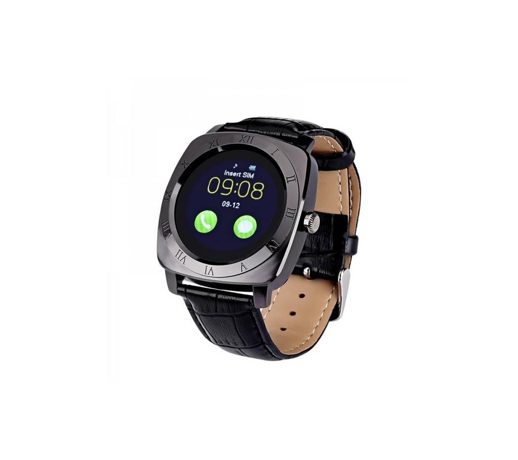 Iradish  X3 Smart Watch With Anti-Lost Leather Style Bluetooth Support GSM SIM TF Card