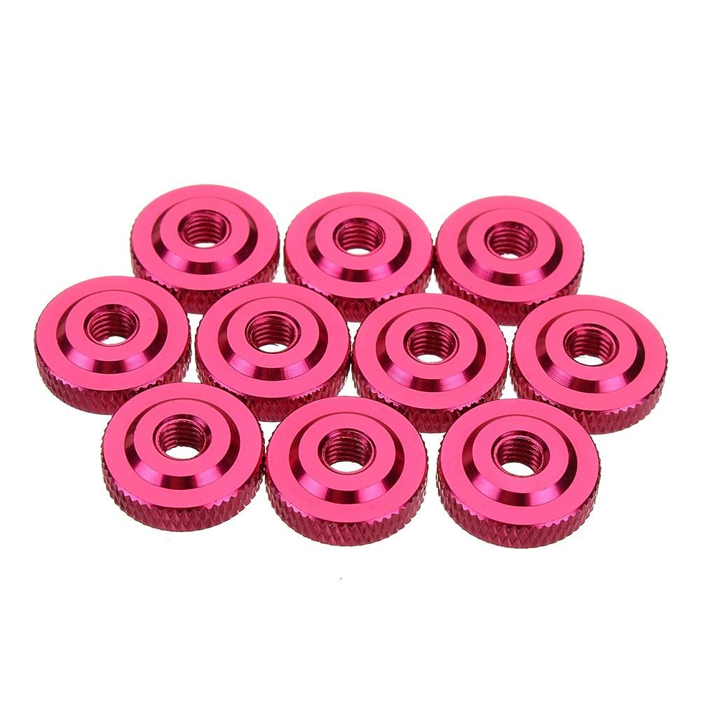 Accessories Suleve M5AN2 M5 10Pcs Aluminum Alloy Multi Color Manual knurled Thumb Screw Nuts Spacer Gasket Washer