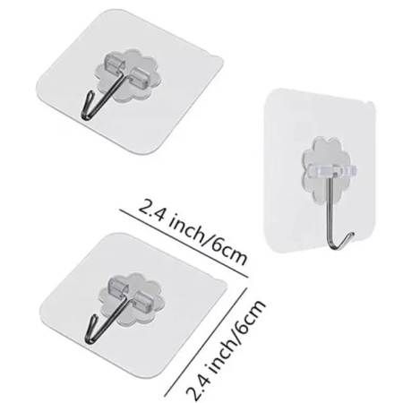 5 Pcs Strong plastic sticky hook for Kitchen Bathroom Strong Self Adhesive Door Wall Hangers
