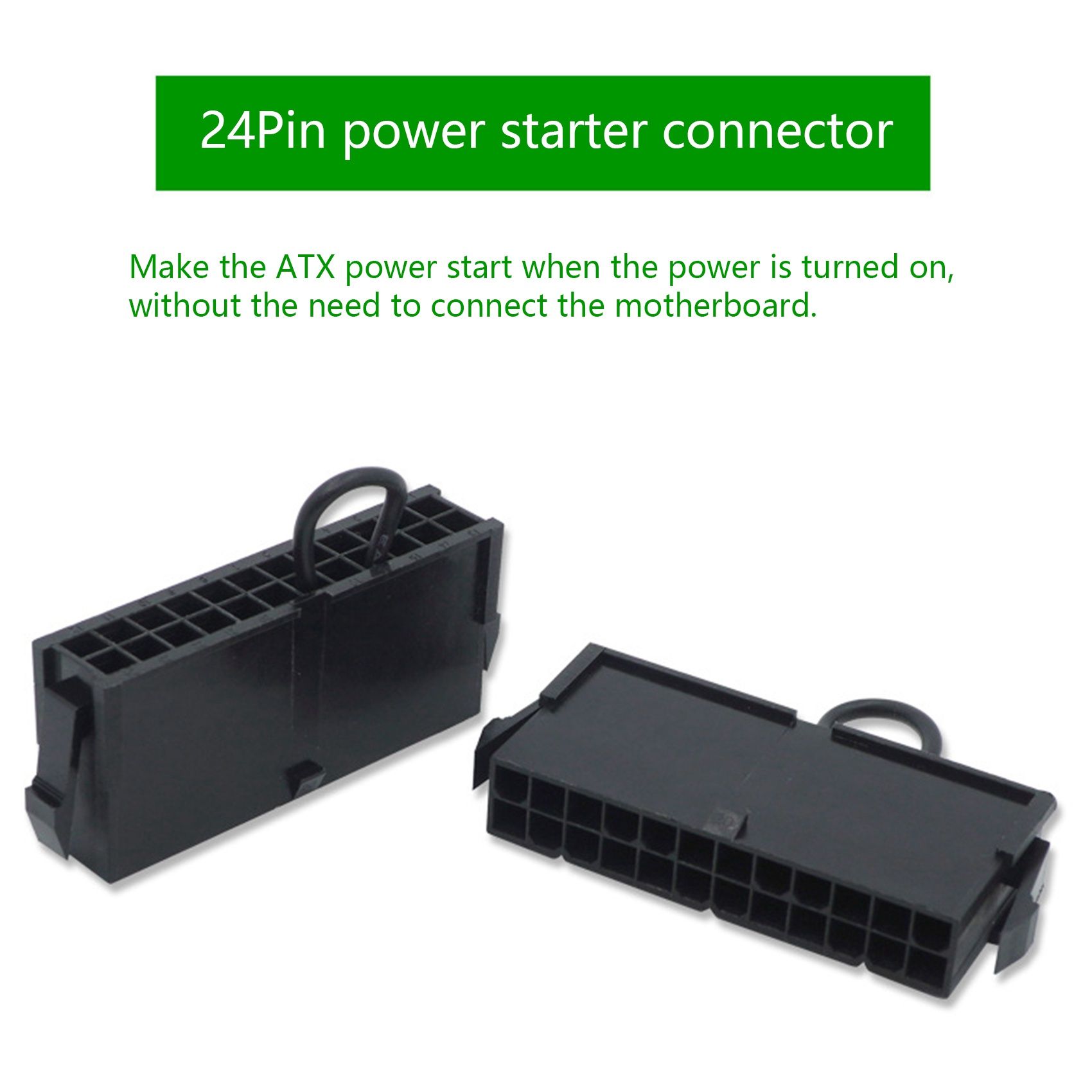 1PCS 24 Pin ATX  Supply Starter Jumper Starter PSU Stand Alone Reboot Activate Connecter for BTC Miner Machine