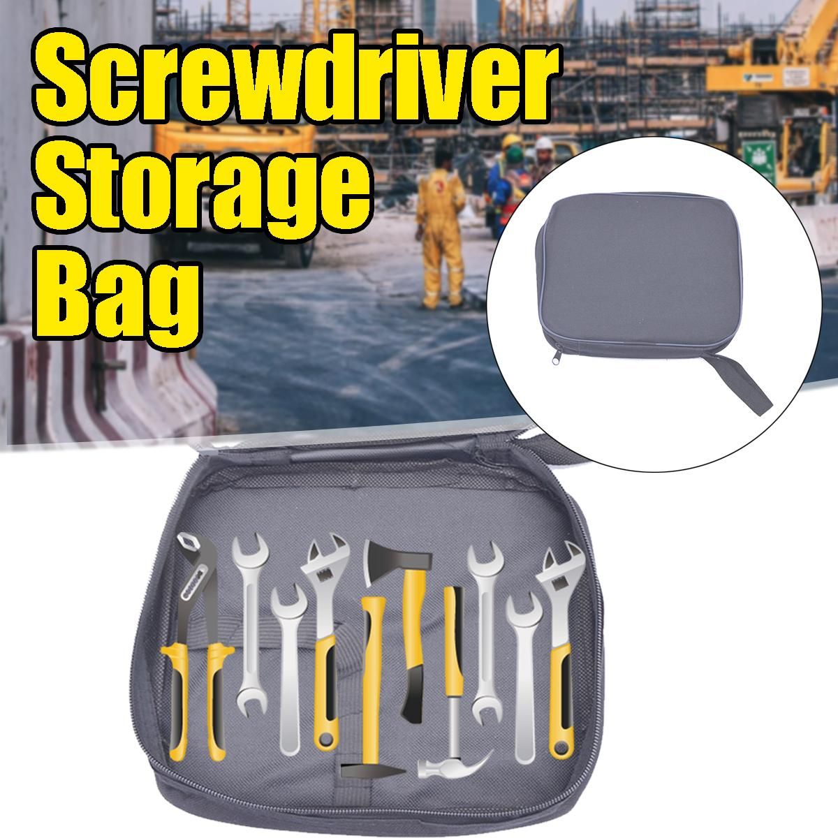 Clever Tools· Portable Tool Pouch Organize Canvas Storage Bag Small Parts Hand Tool Plumber