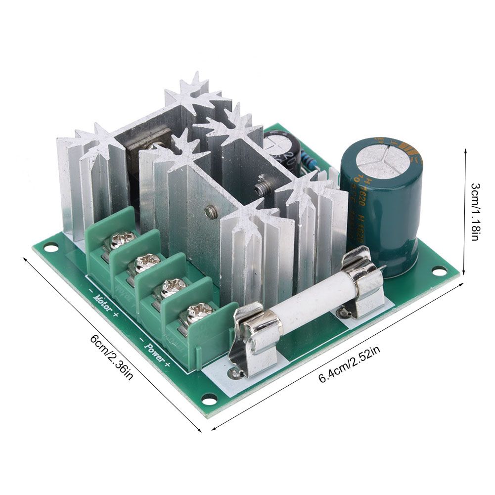 Motor Speed Controller DC6~90V 0.01~1000W PWM Regulation Switch with Fuse