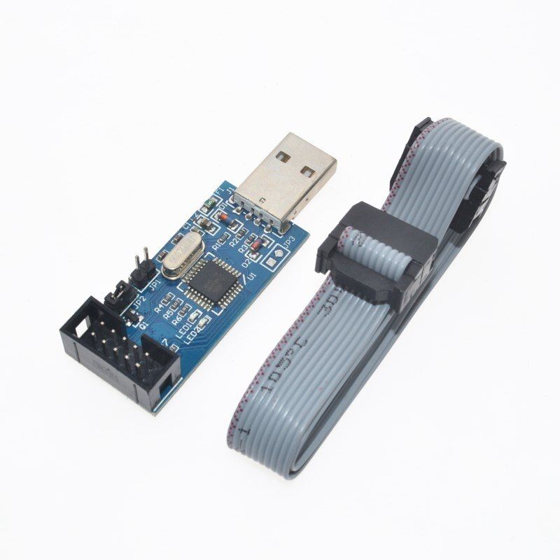 USBasp USB ISP 3.3V / 5V AVR Programmer USB ATMEGA8 ATMEGA128 +10PIN Wire Support Win7 64Bit