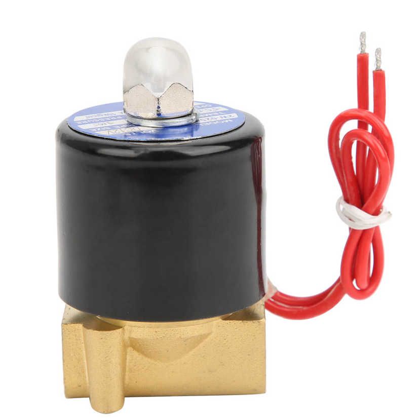 Solenoid Valve G1/8in Brass Water Pressure Mechanical Normal Closed Direct Acting 2W-025-06