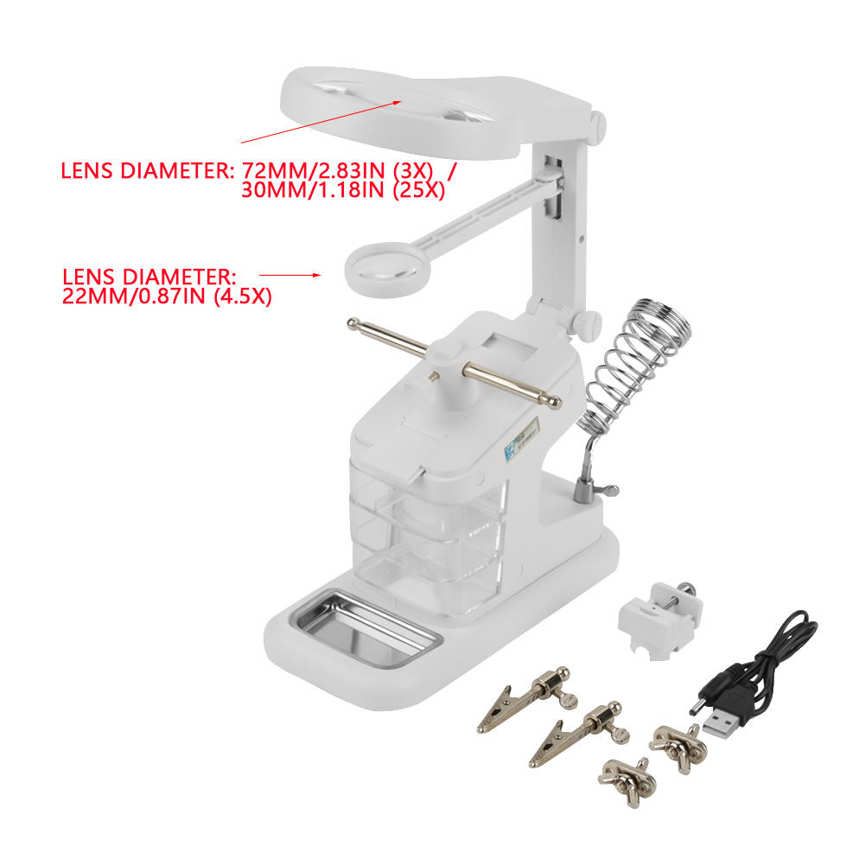 USB Electric Multifunctional Soldering Iron Workstation with Loupe High Quality