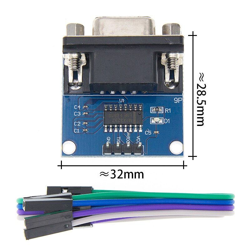MAX3232 RS232 to TTL Serial Port Converter Module DB9 Connector MAX232