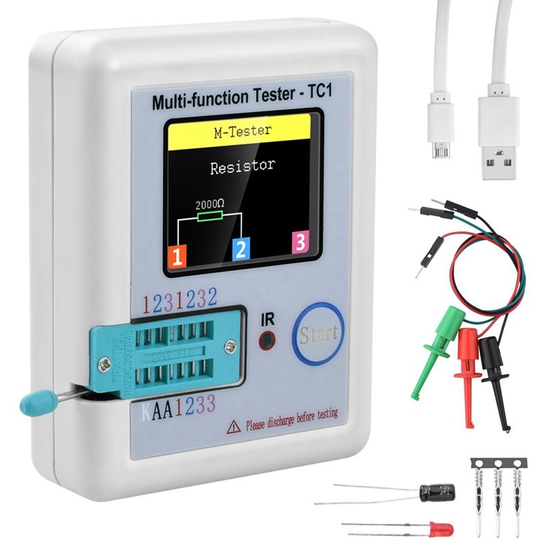 JOUYI 1.8 Inch (160X128) Colorful Display Multi-Functional TFT Backlight Transistor LCR-TC1 Tester for Diode Triode Capacitor