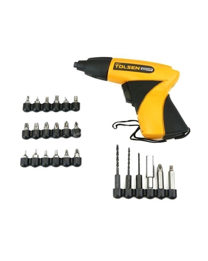 Cordless Screwdriver Set with Drill Machine - Yellow