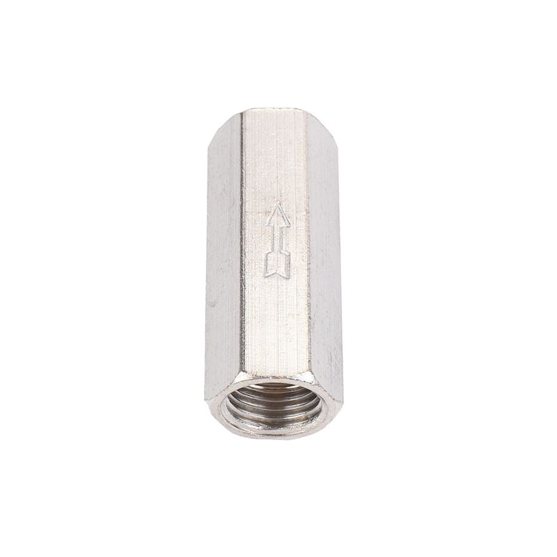 Brass 1/4'' Threaded BSPP Female Full Port One Way Air Check Gas Oil Water Valve