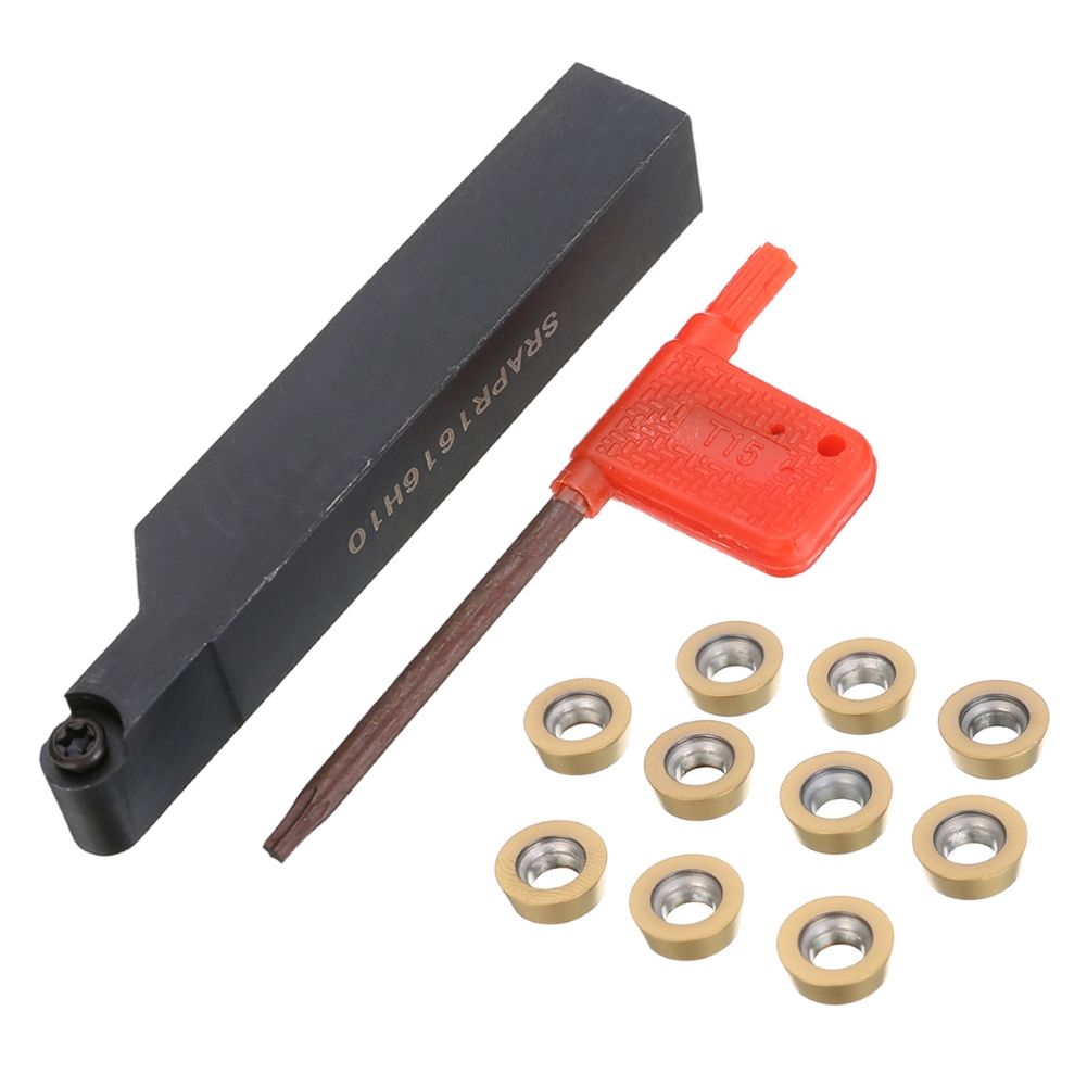 12Pcs Lathe Boring Bars Holder+RPMT10T3MO Carbide Inserts Turning Tool Sets