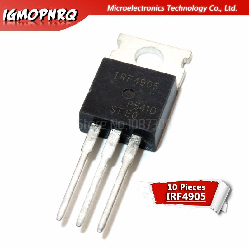 10pcs IRF4905 IRF4905PBF TO-220 74A 55V 200W MOS FET P channel field effect