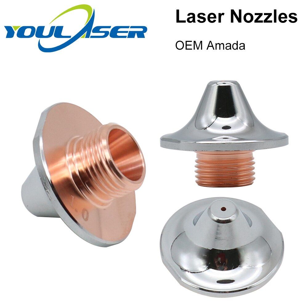 OEM Amada Single Layer Double Layer Nozzles Dia 25mm H20 M12 Caliber 0.8-4.0mm for Fiber Laser Cutting Head