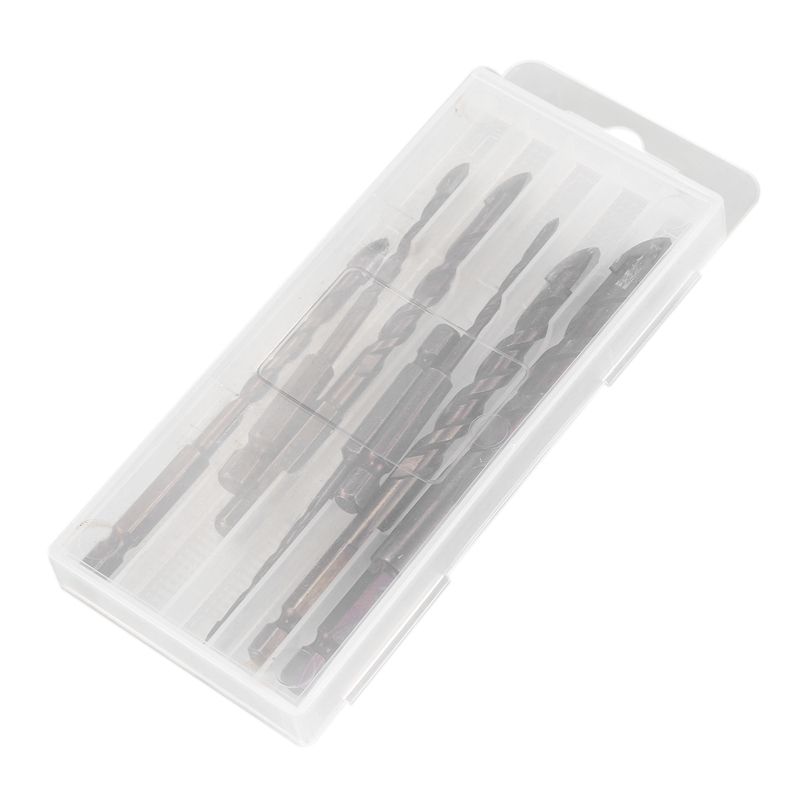 7Pcs/Set Cross Hex Tile Bits Glass Ceramic Concrete Hole Opener Alloy Triangle Drill Size 3/4/5/6/8/10/12 mm