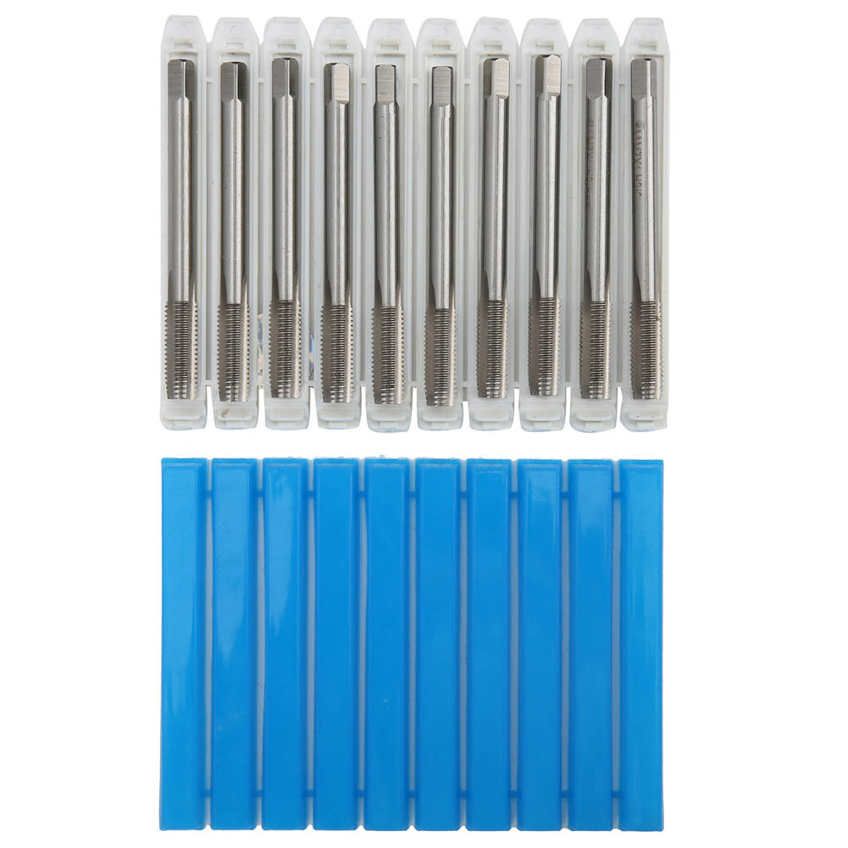 10pcs Thread Tap Set Straight Flute High‑Speed Steel Machine Cutting Threading Tool M7 x 1