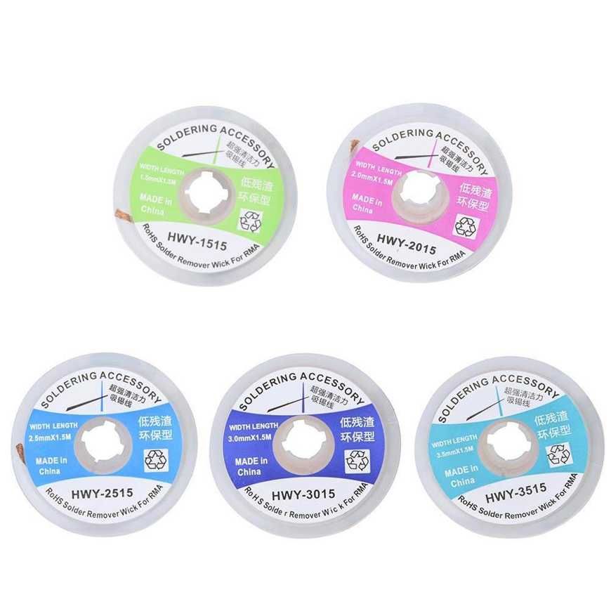 5pcs Desoldering Wire Solder Wick Remover Braid Sucker Flux Cable