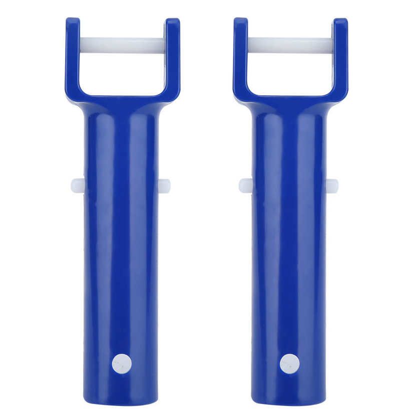 2Pcs Blue Swimming Pool V Shape Clip Brush Head Handle Replacement Acc Home