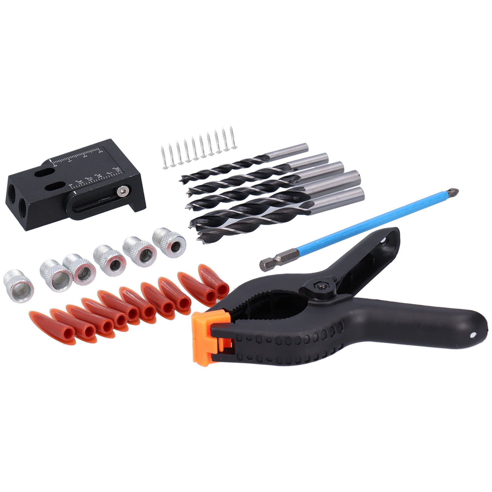 15° Drill Guide Oblique Hole Locator Screw Kit For Woodworking Meet All