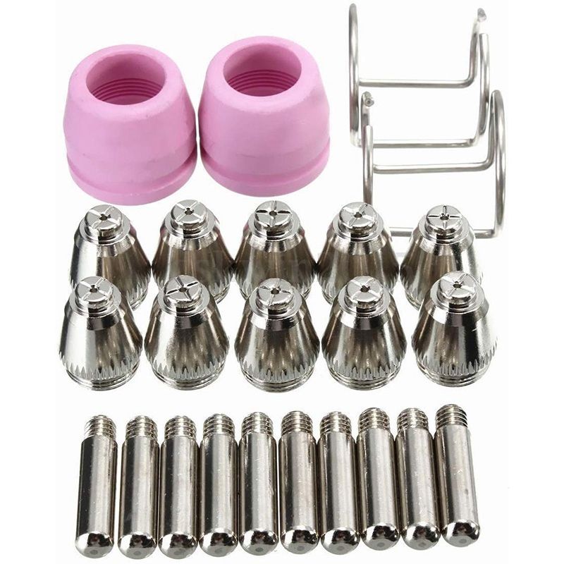 Durable 24PCS SG-55 AG-60 WSD-60 Plasma Cutter Cutting Torch Tip Nozzles Consumables Kit Plasma Electrode Nozzle