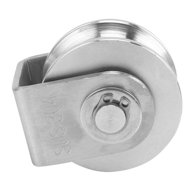 5X 2 Inch Roller Wheel Bearings U Groove Pulley Wheels Detachable Heavy Duty Grooved Wheel for Material Handling