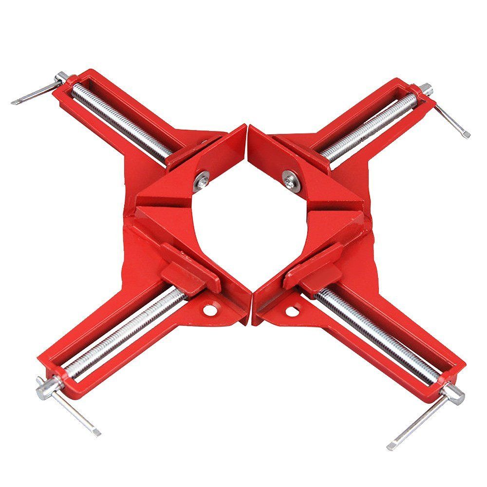 Corner Clamps 3inch 2pcs 90 Degree Right Angle Clamp Mitre Clamp for Wood Working Metal DIY Glass Picture Framing Jig, Quick Grip Light Duty