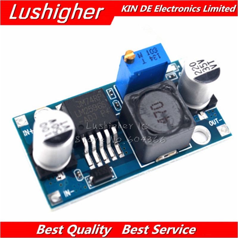 1pcs LM2596S-ADJ DC-DC Step Down Converter Module LM2596 DC 4.0~40 to 1.3-37V Adjustable Voltage Regulator