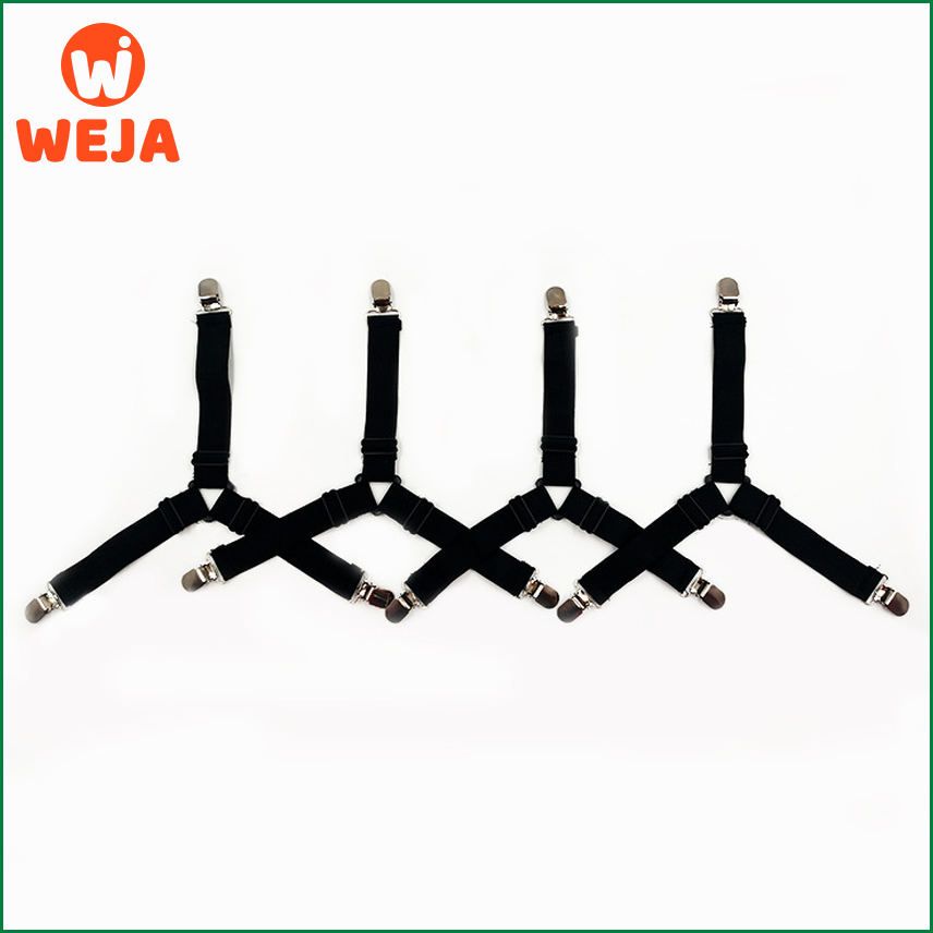 4PCS/Set Elastic Bed Sheet Grippers Adjustable Belt Fastener Clips Mattress Cover Blankets Holder Sofa Fixation Organize Gadgets