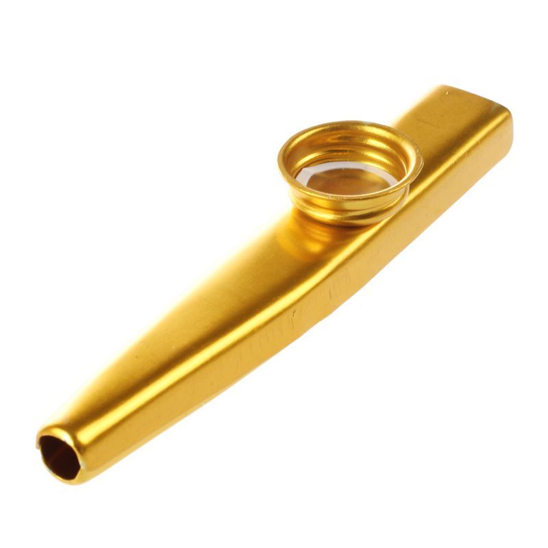 Metal Kazoo Flute Mouth Music Instent Harmonica Practical Golden