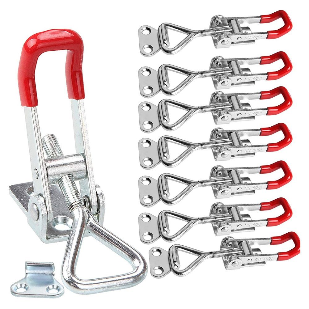 Individual 8Pack Pull Latch Clamp Latch 360Lbs Capacity Adjustable Quick Release Draw Latch for Door Latch Hook Toggle Clamp