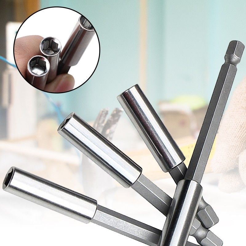 DASI 1/4" Magnetic Extension rod inner hexagonal magnetic extension rod Screwdriver Tip Holder Quick Change Extension Bit Set