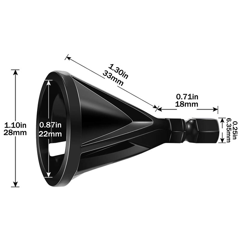 Hexagonal Shank HSS External for Drill High-Speed Steel Deburring