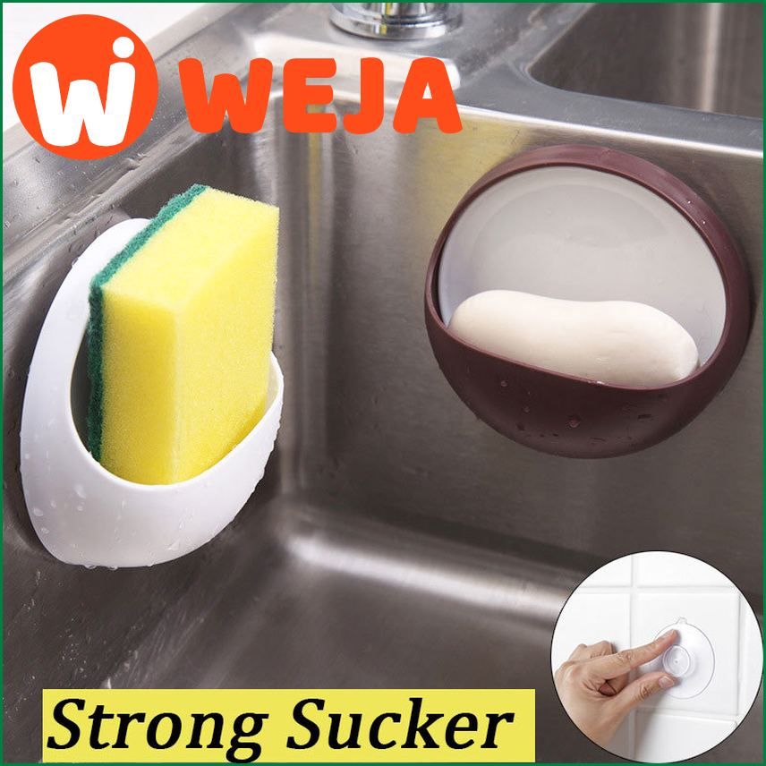 Triangulation Suction Cup Drain Soap Box Plastic Holder Soap Dish Case Storage Rack Strong Sucker Bathroom Shower Accessories