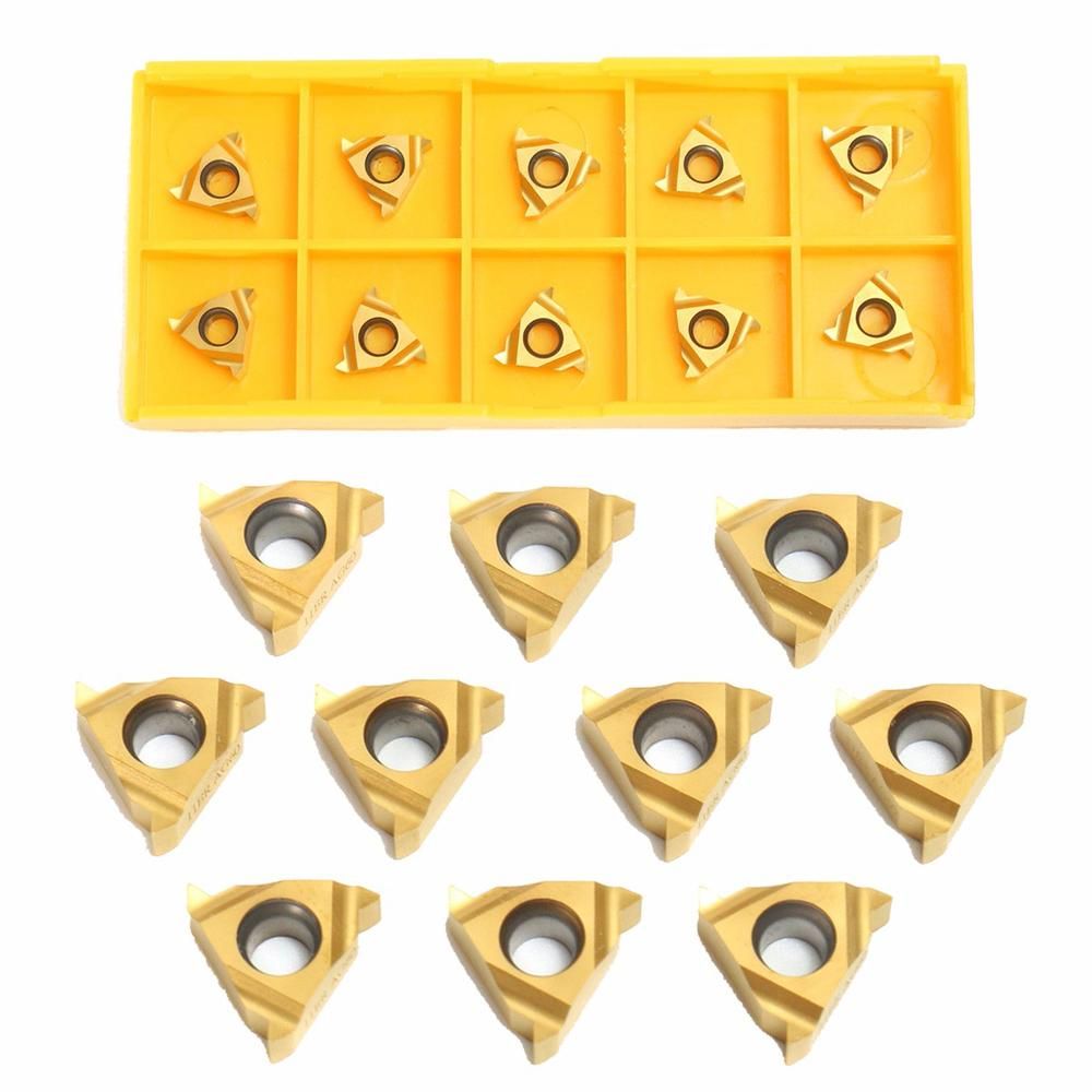 10Pcs 1/4" 11ER A60 Carbide Inserts for Lathe CNC Blade Cutting Turning Tool