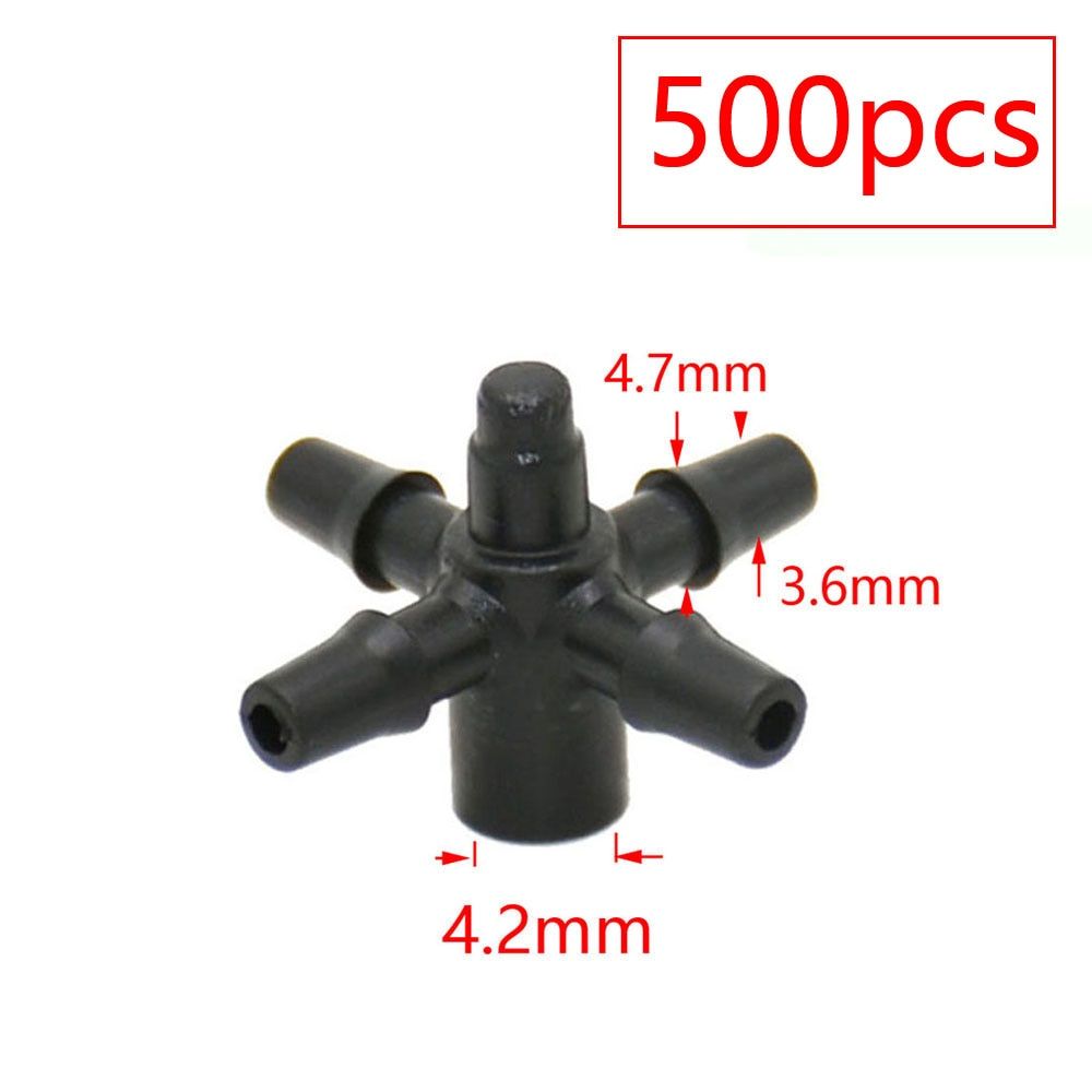 2L 4L 8L Pressure Compensating Dripper 2/4-way Arrow Dropper Connector Cross Water Splitter For Arrow Drip System Emitter