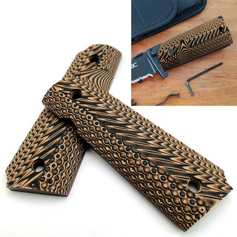 【BestGO】1pair Tactical Accessories Anti Slip Hand Grip Patch Portable Tool Professional Scaled Home Durable  Easy Use For 1911 Models