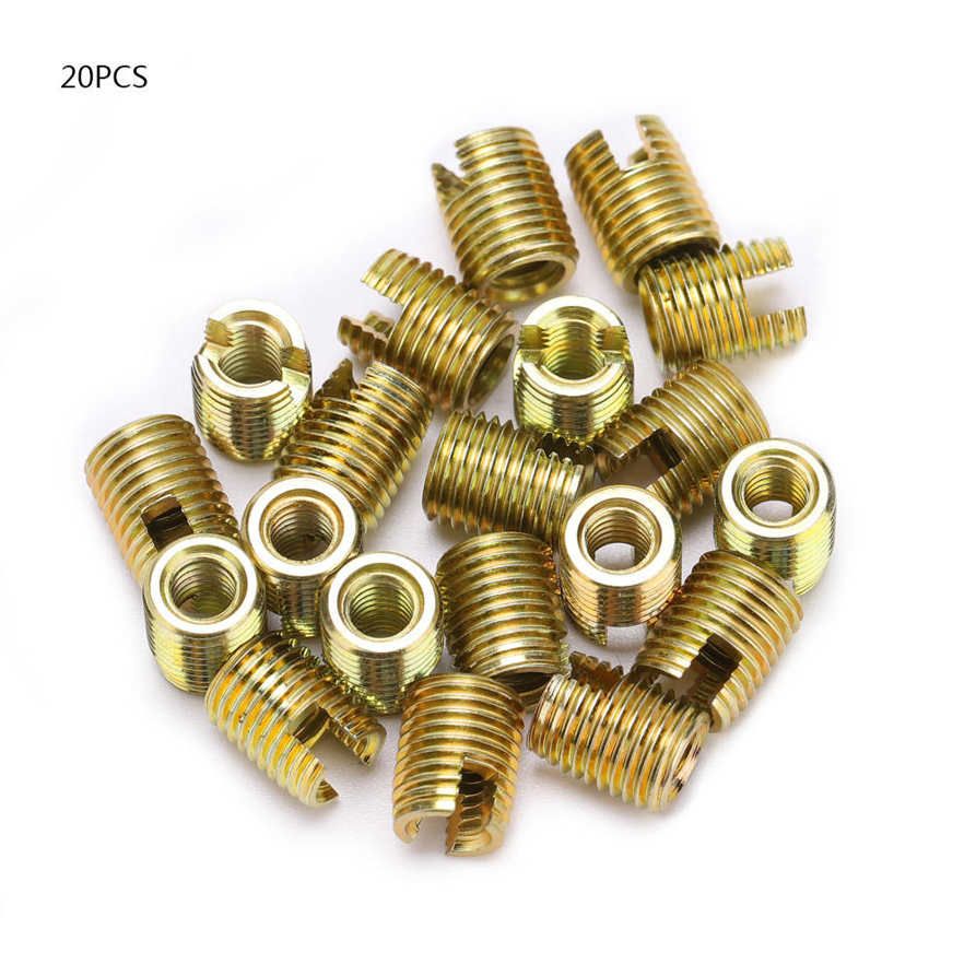 Stainless Steel Thread Insert 20Pcs 302 Carbon Self-tapping Accessories(Inner M2*0.4 Outer M4.5*0.5)