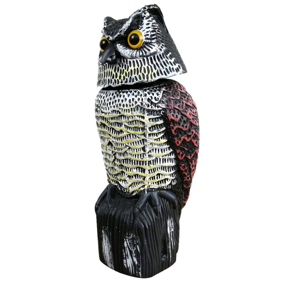 istic Rotating Head Owl Bird Repellent Bird Pest Control Scarecrow