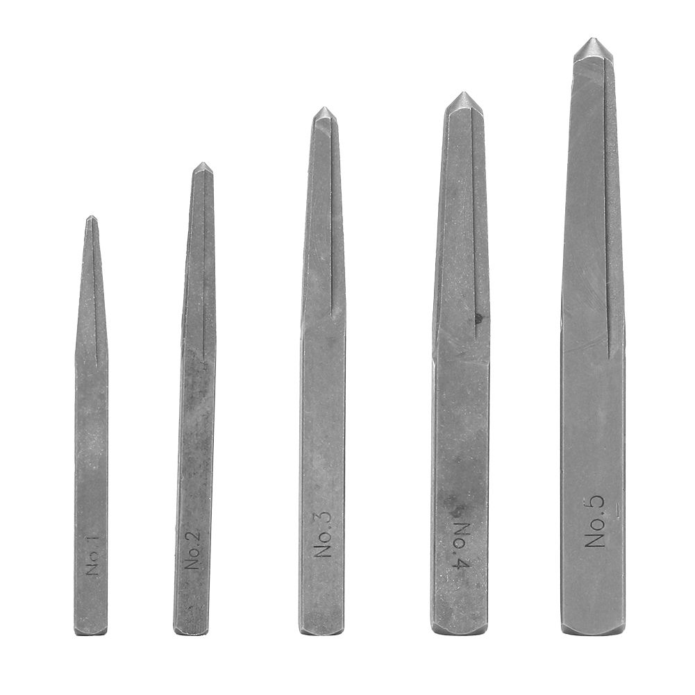 5pcs Carbon Steel Screw Extractor Drill Guide Set Broken Damaged Bolt Remover