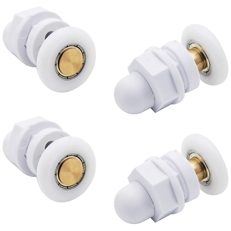 4Pcs Eccentric Wheel Bathroom Sliding Glass Wheel Sliding Door Hanging Pulley Accessories 23mm Diameter