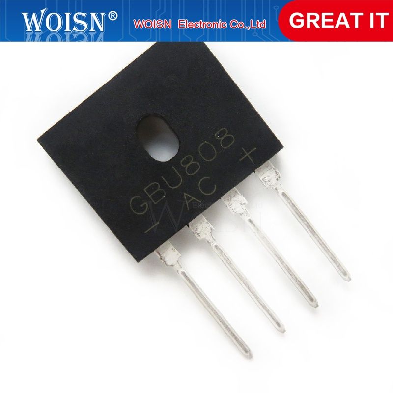 10pcs/lot GBU808 800V 8A GBU810 8A 1000V power Diode Bridge RectifierIn Stock