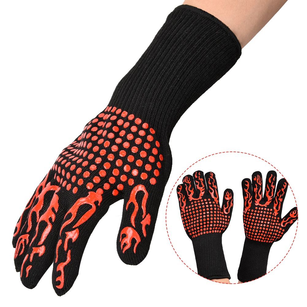Wocume 1472/800 ℃ Extreme Heat Resistant BBQ Gloves Anti Slip Kitchen Oven