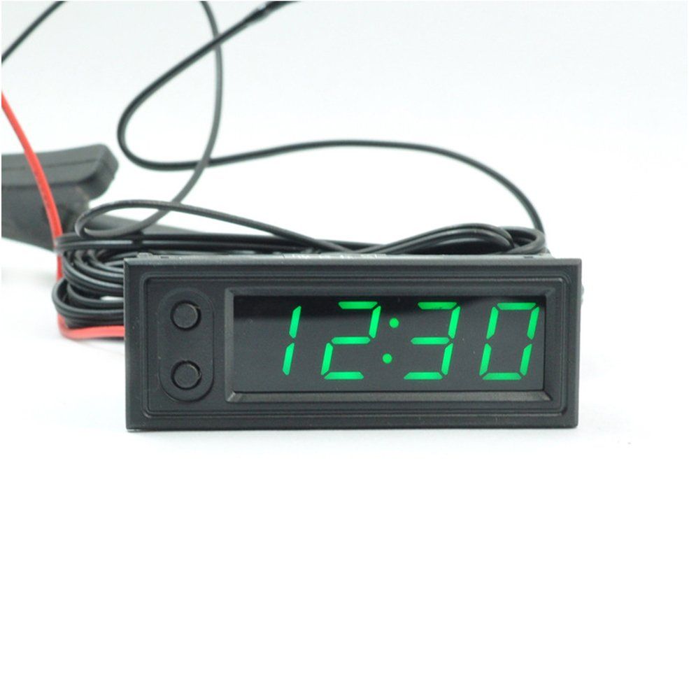 3-in-1 Car Digital Tube LED Voltmeter Thermometer Time Automobile Table Clocks