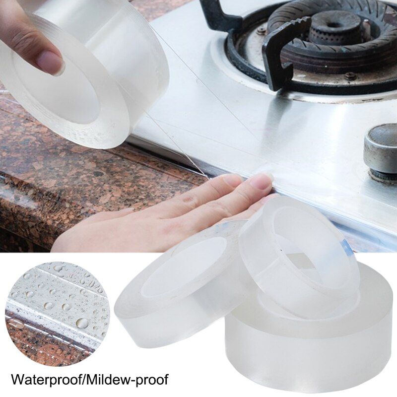 Sale 1PC Transparent Tape Mildew Proof Crevice Strip Sink Self-adhesive Waterproof Bathroom Kitchen