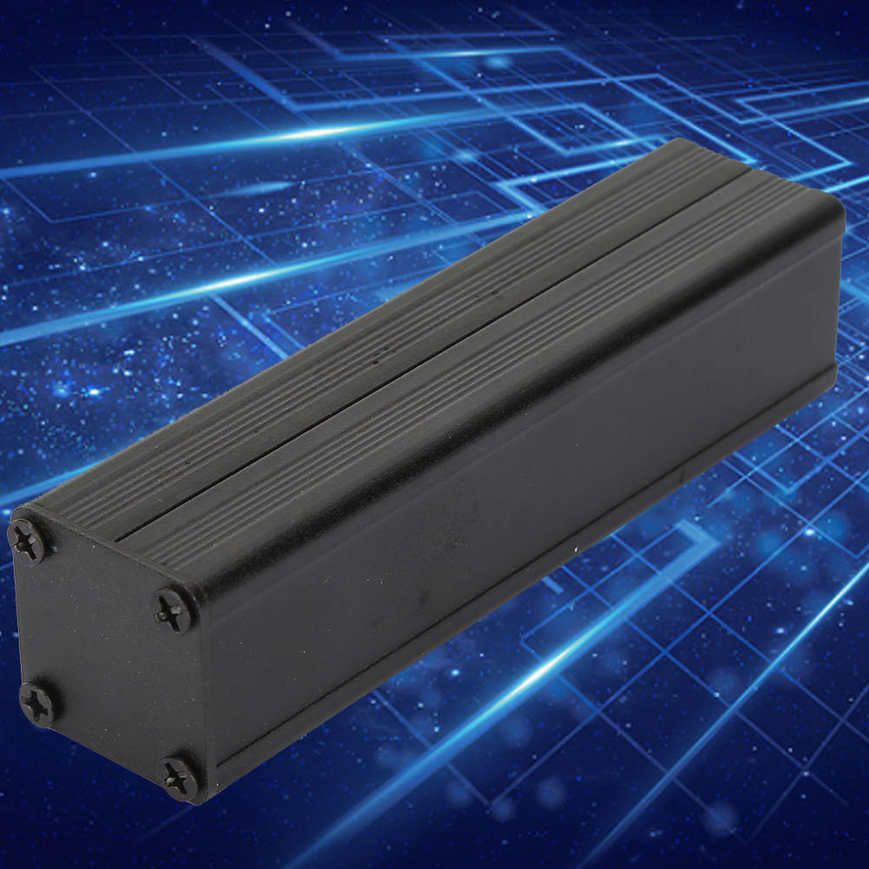 Aluminum Enclosure Inst ent Shell Electronic Cooling Box for Quicken Heat Dissipation Black 25*25*100mm